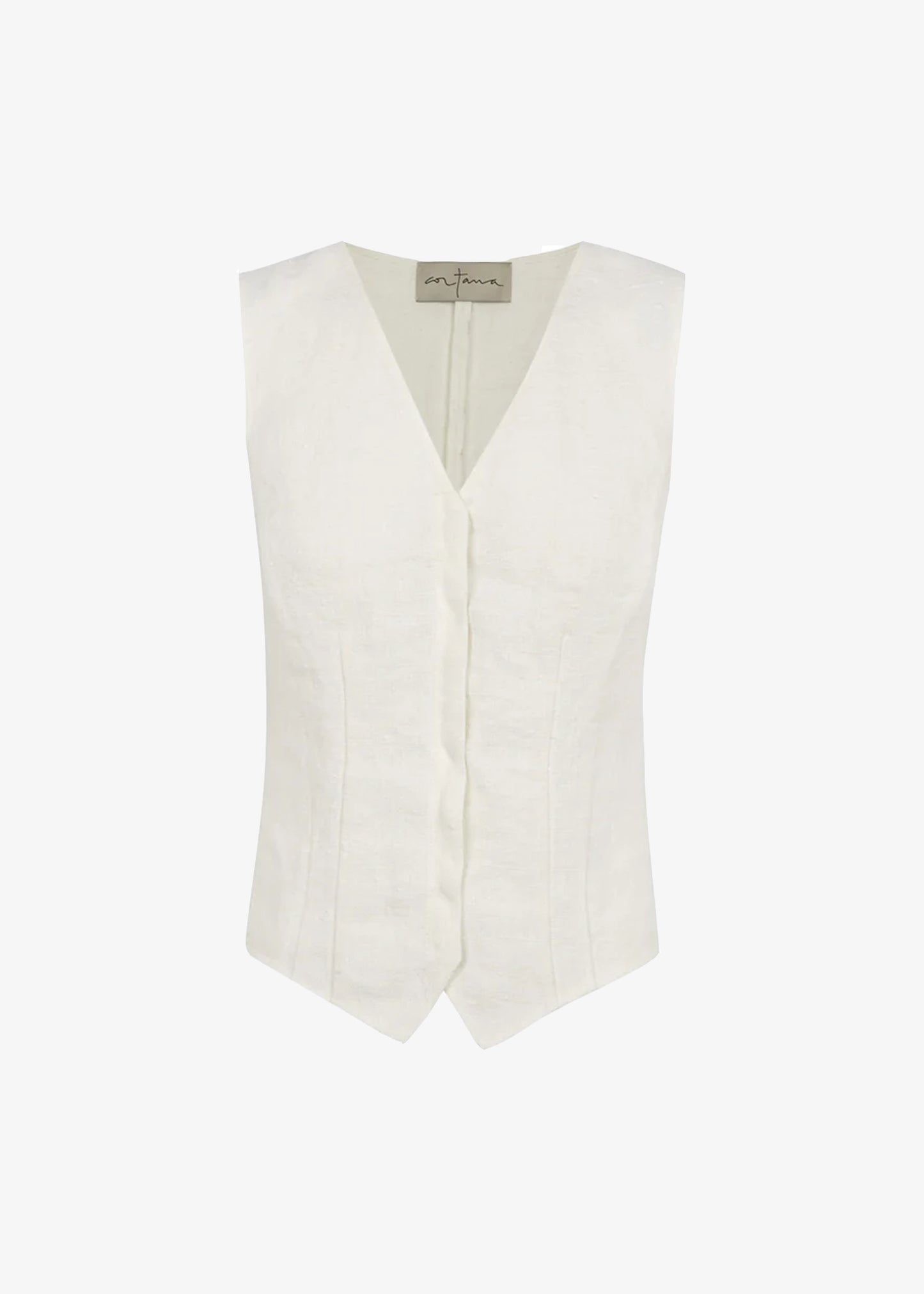 Cortana-Costa-Ivory-linen-vest