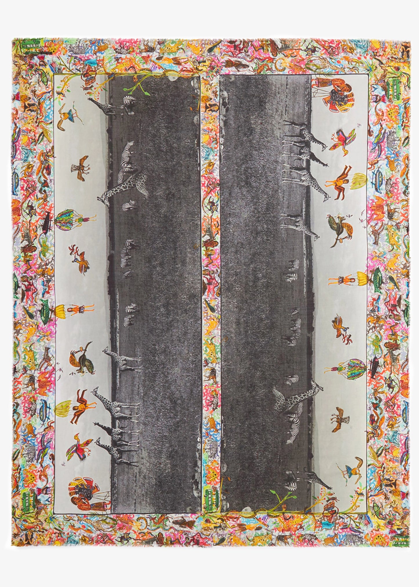 Faliero-Sarti-Giraffes-and-Zebras-Silk-Scarf