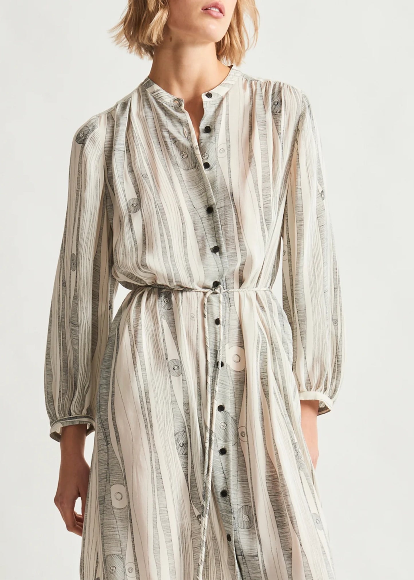 Raquel-Allegra-Silk-Dirty-White-Black-Print-Vanessa-Dress