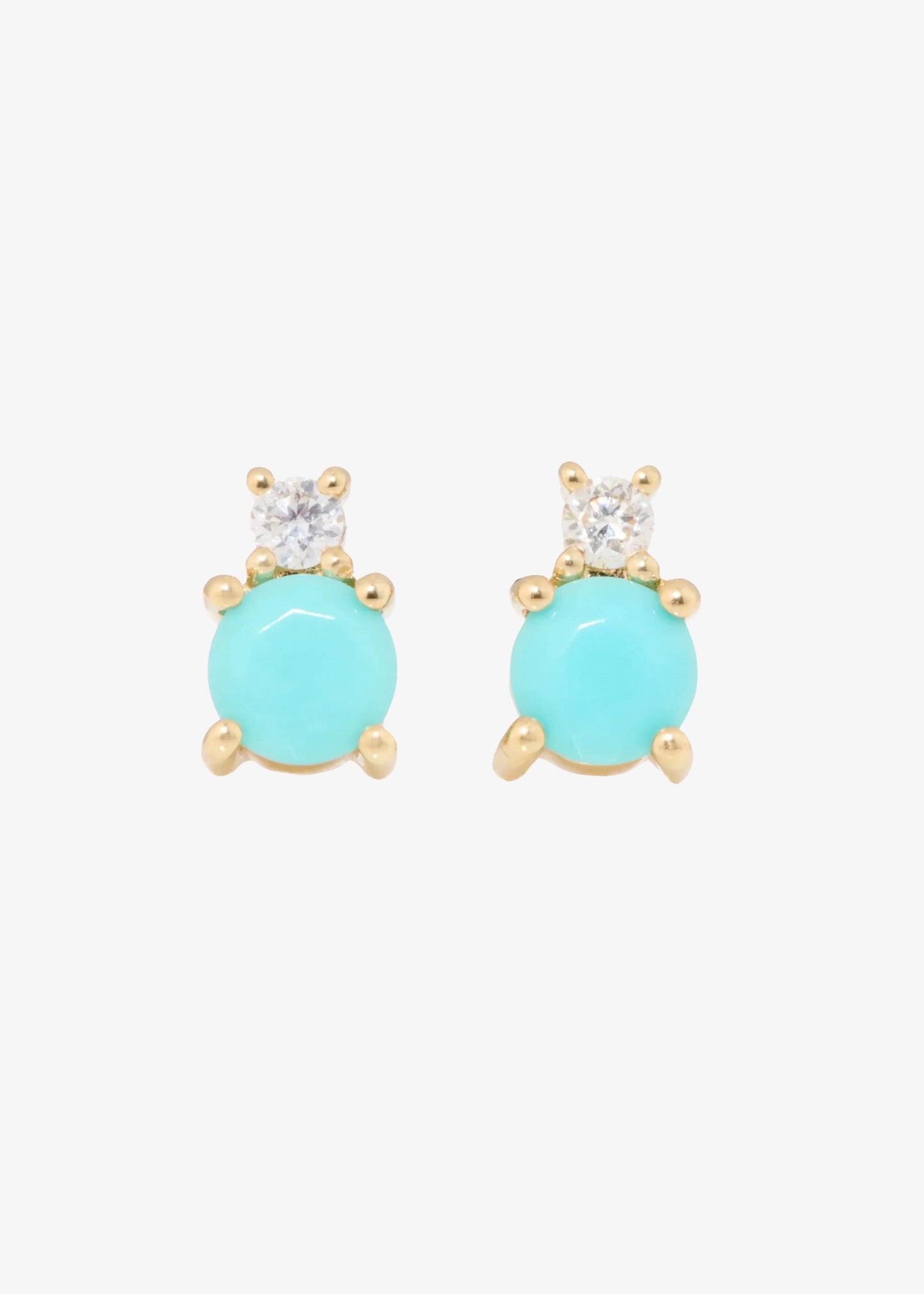 Zofia Day Turquoise and Diamond Studs E948
