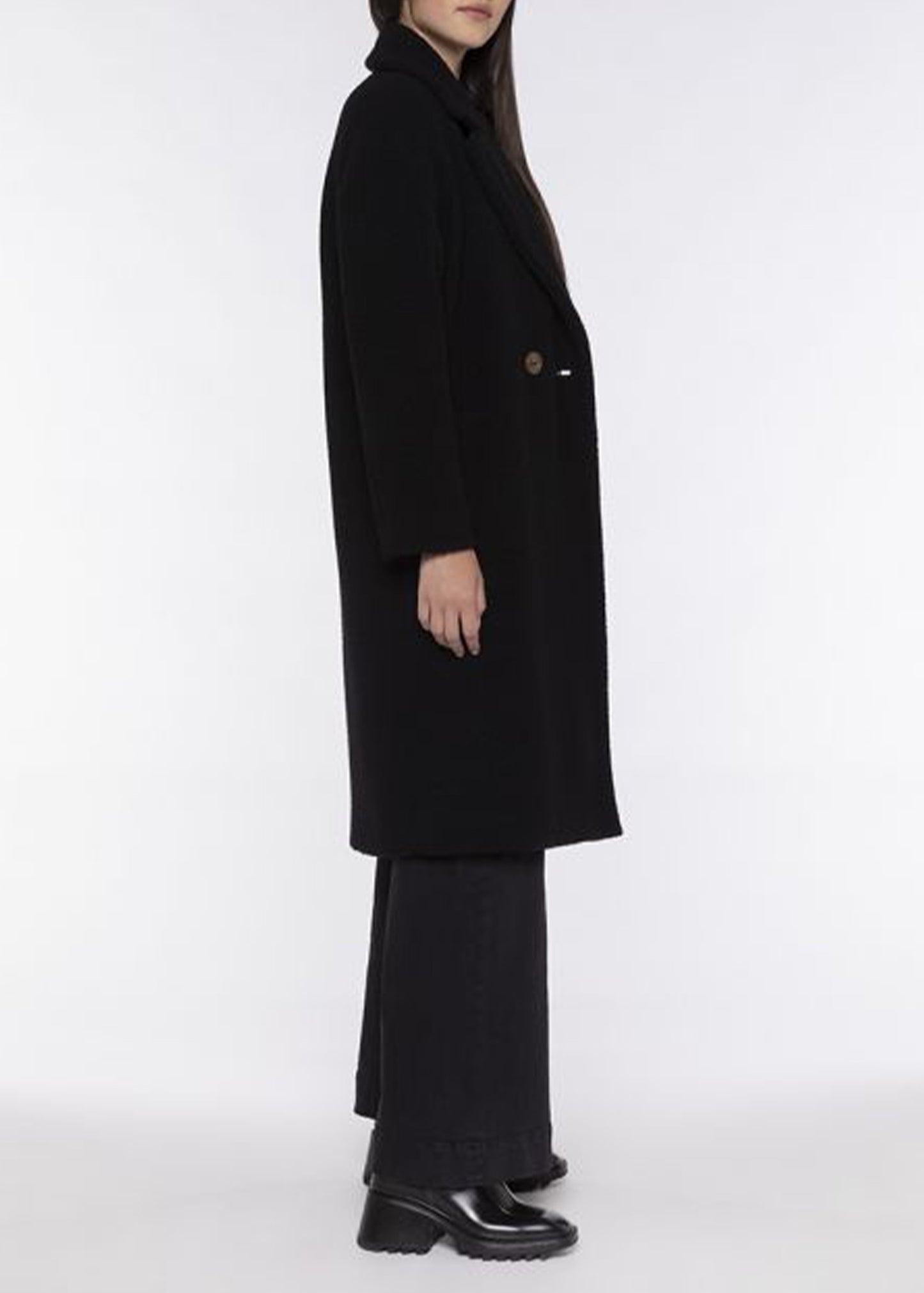 Maison-Lener-OVERSIZED-BLACK-FAUX-FUR-OVERCOAT-SHEEPSKIN-WOOL