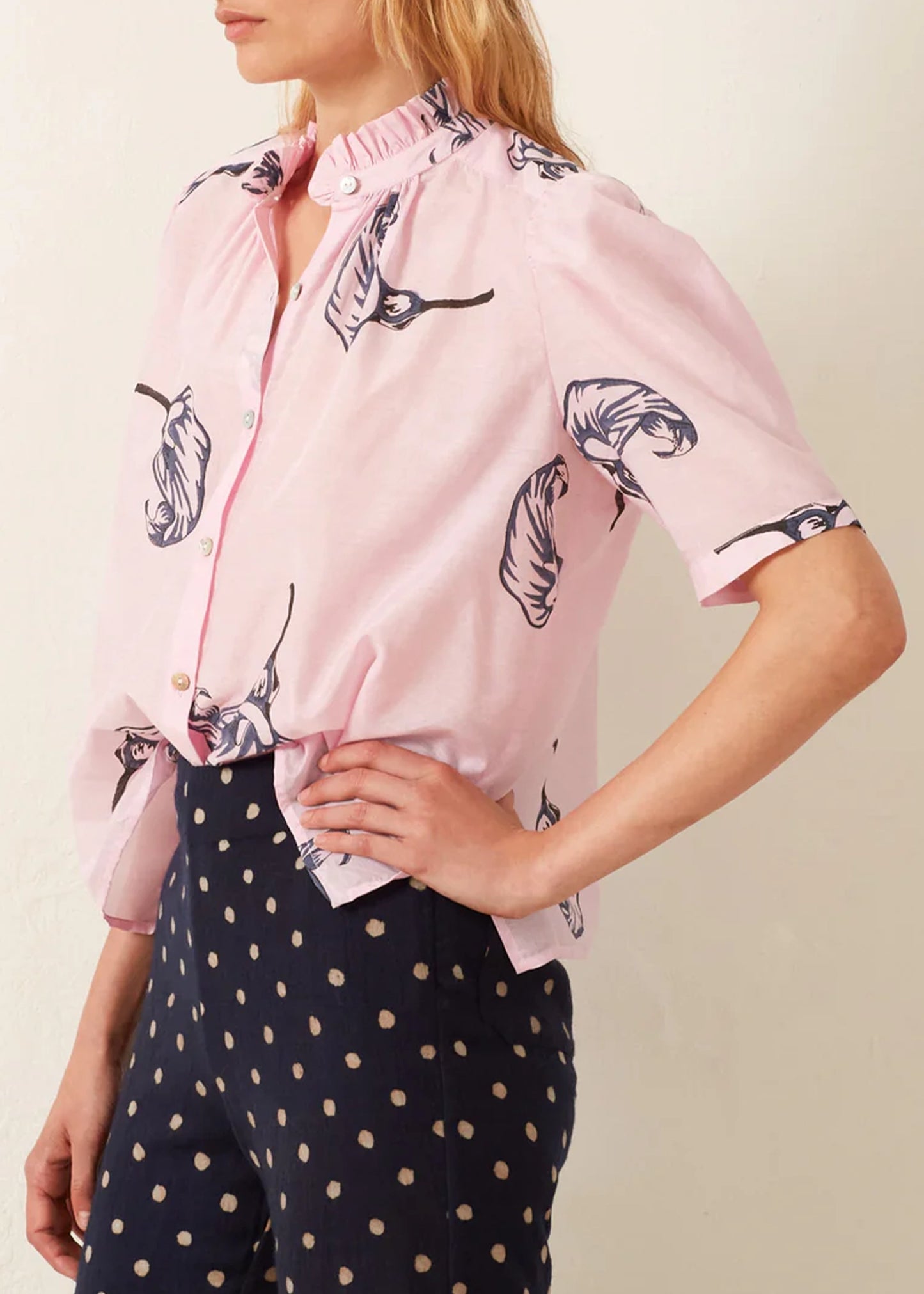 Alix-of-Bohemia-Winn Pink-Calla-Lily-Shirt