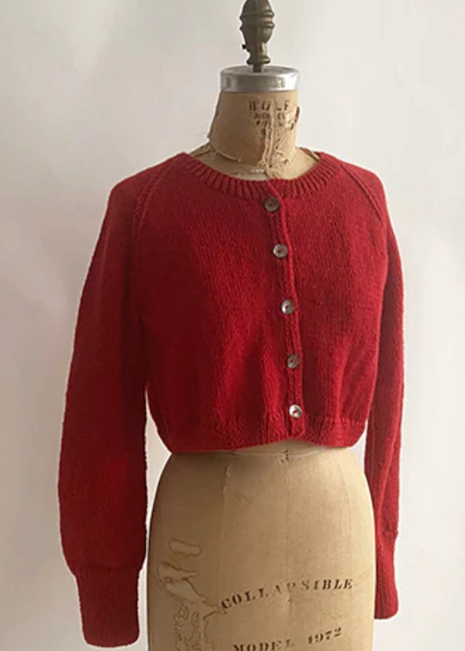 Auntie-Oti-Crop-Cardigan-Red