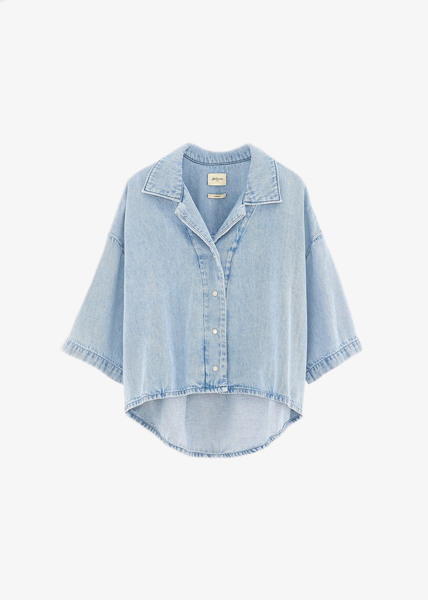 Bellerose-Pool-cropped-denim-Shirt