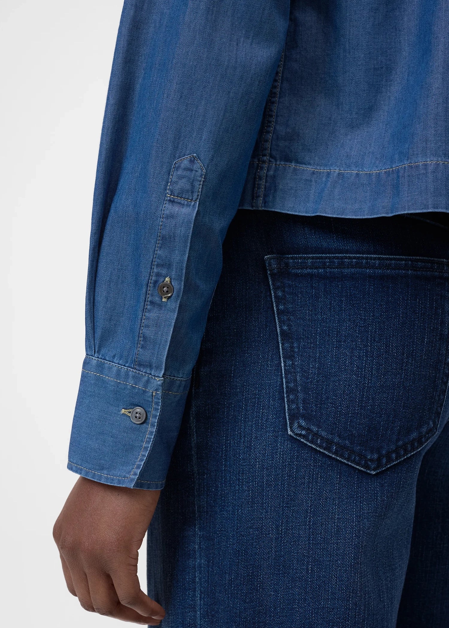 Closed-Cropped-denim-blouse