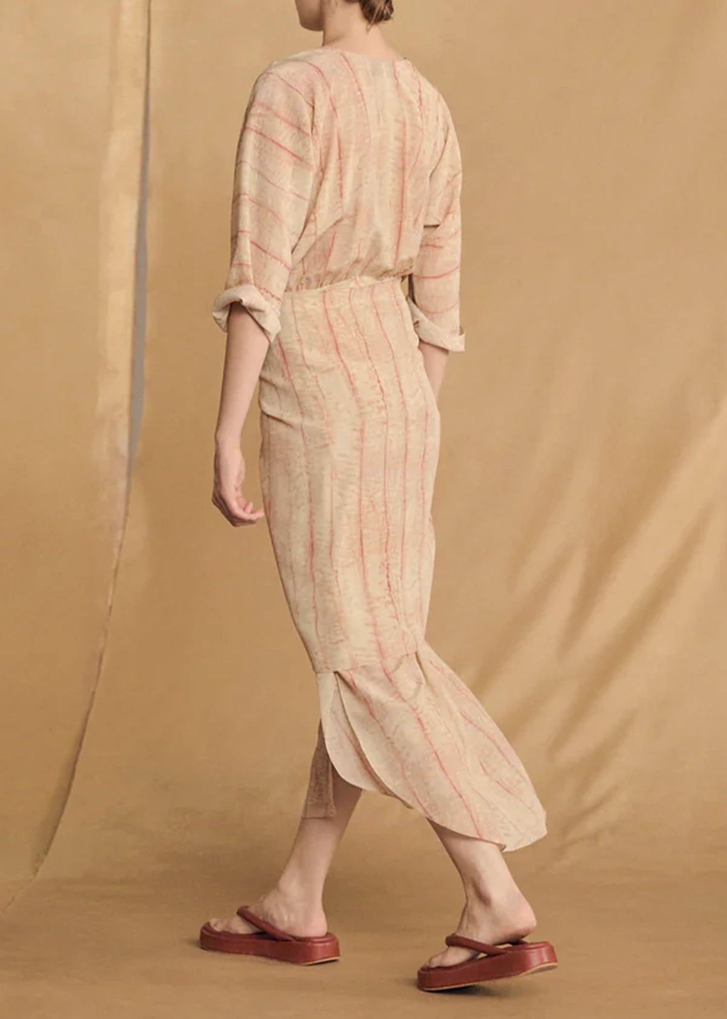 Cortana-Antibes-Irony-Print-Silk-Dress