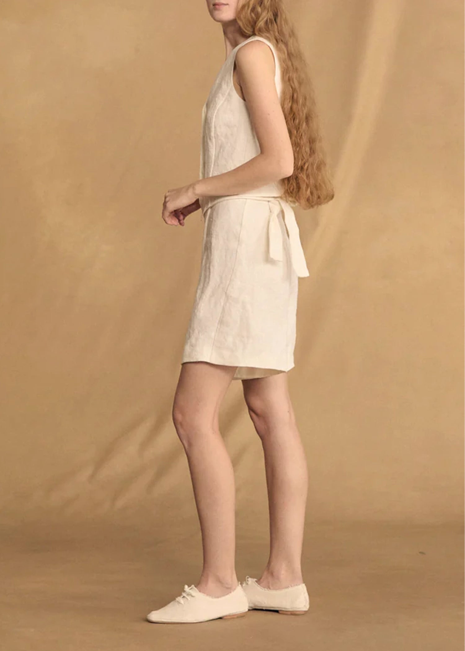 Cortana-Costa-Ivory-Linen-Shorts
