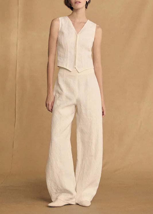 Cortana-Costa-Ivory-linen-vest