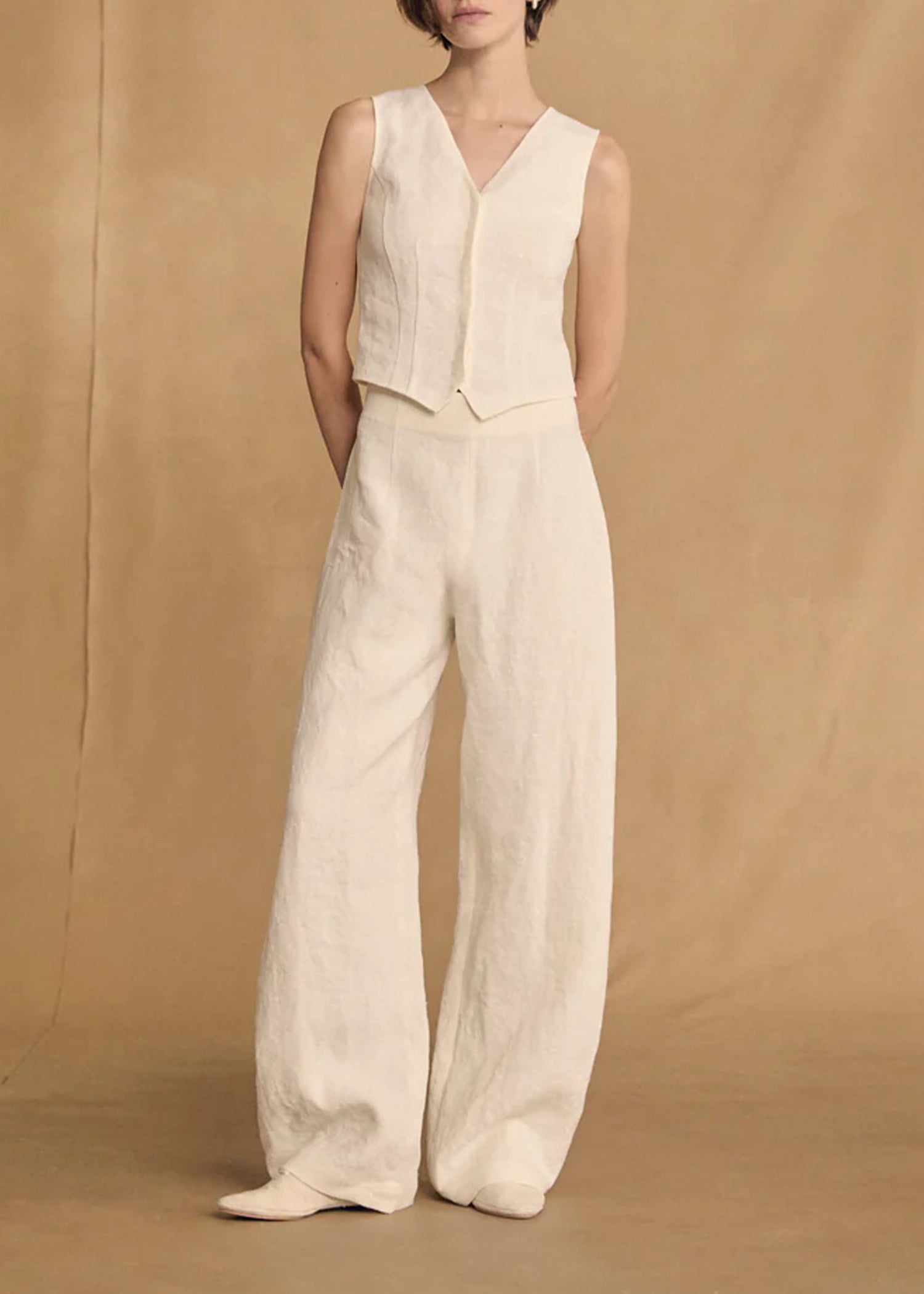 Cortana-Costa-Ivory-linen-vest