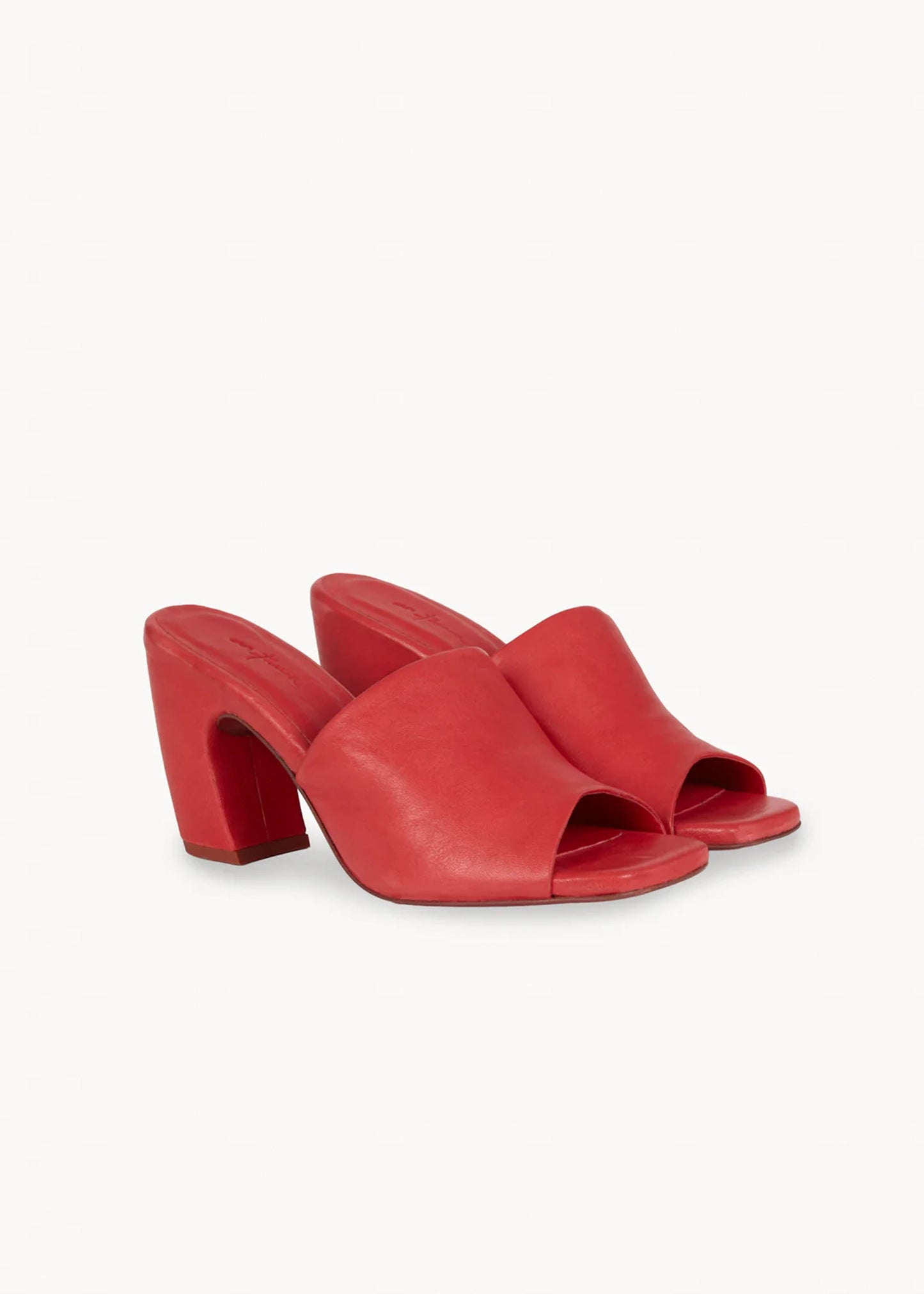 Cortana-Janis-hibiscus-red-leather-mules