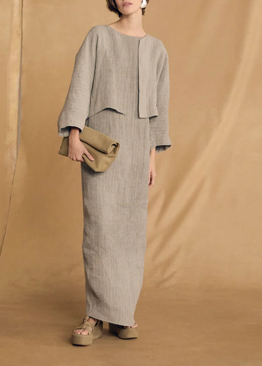 Cortana-Lupe-Sky-Blue-Striped-Linen-Jacket