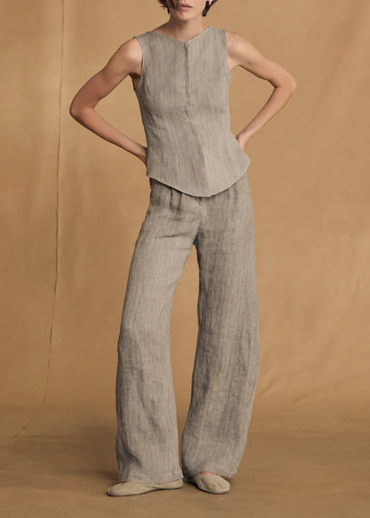 Cortana-Lupe-Sky-Blue-Striped-Linen-Pants