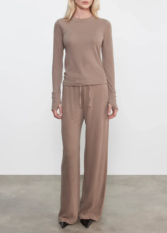 Enza-Costa-Cashmere-Easy-Cuffed-Crew-Walnut