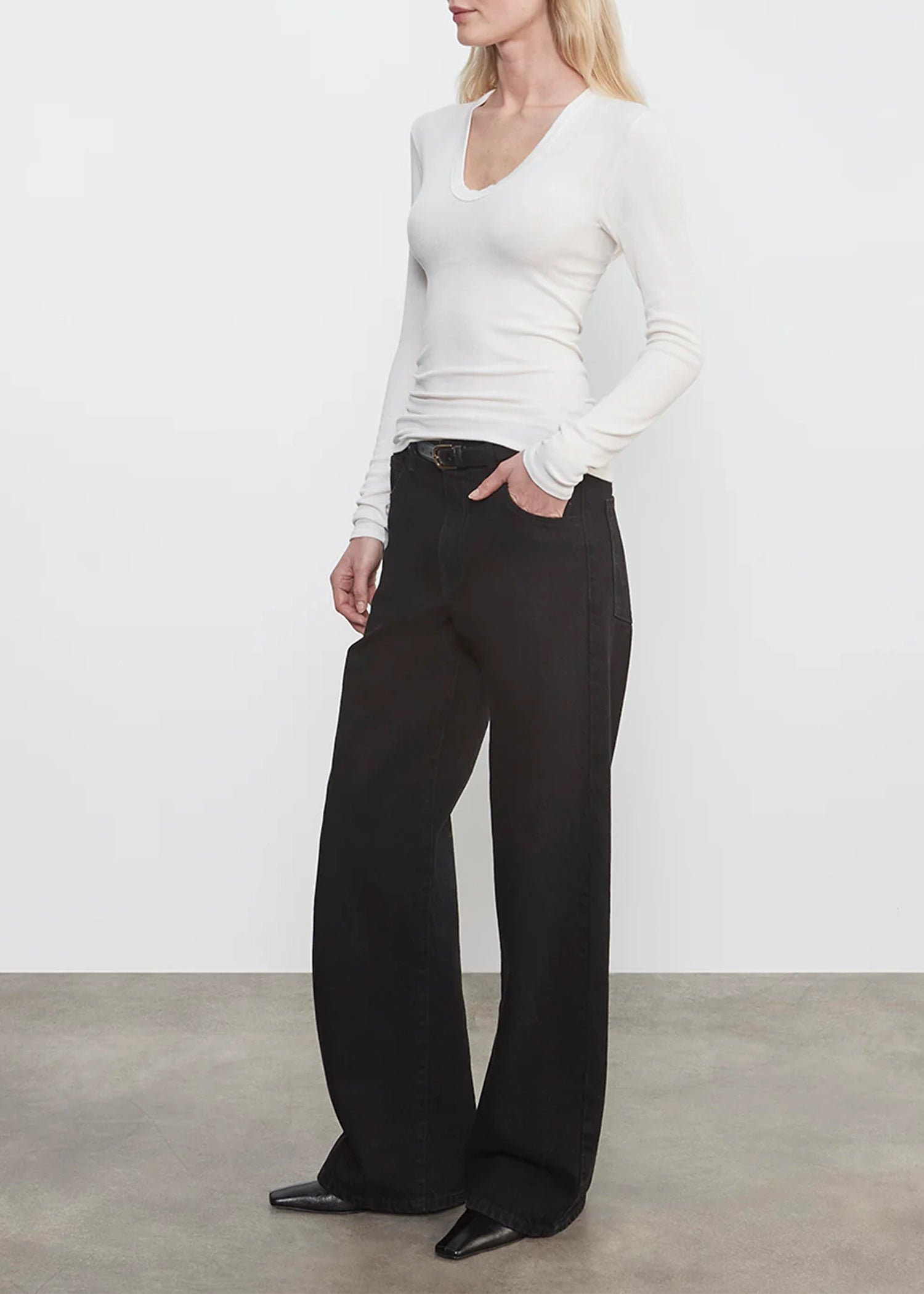 Enza-Costa-Silk-Rib-L/S-U-Chalk