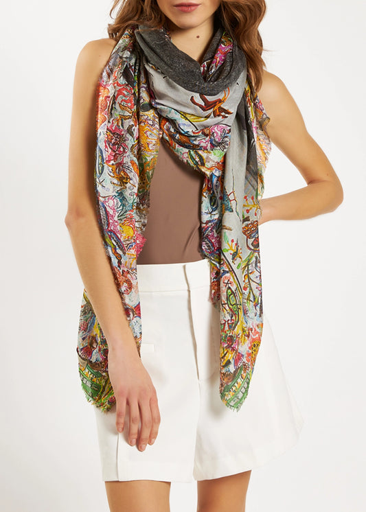 Faliero-Sarti-Giraffes-and-Zebras-Silk-Scarf
