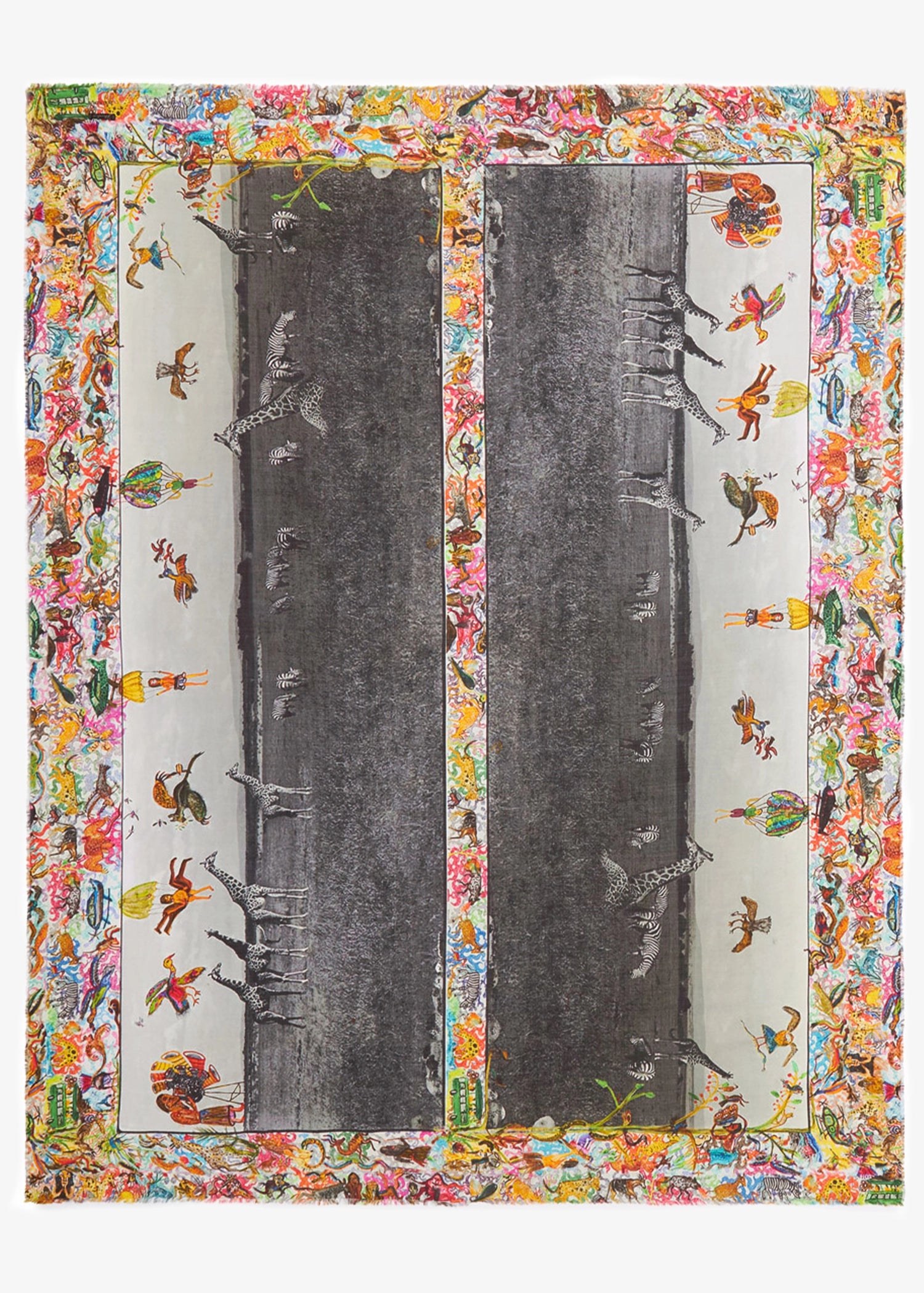 Faliero-Sarti-Giraffes-and-Zebras-Silk-Scarf