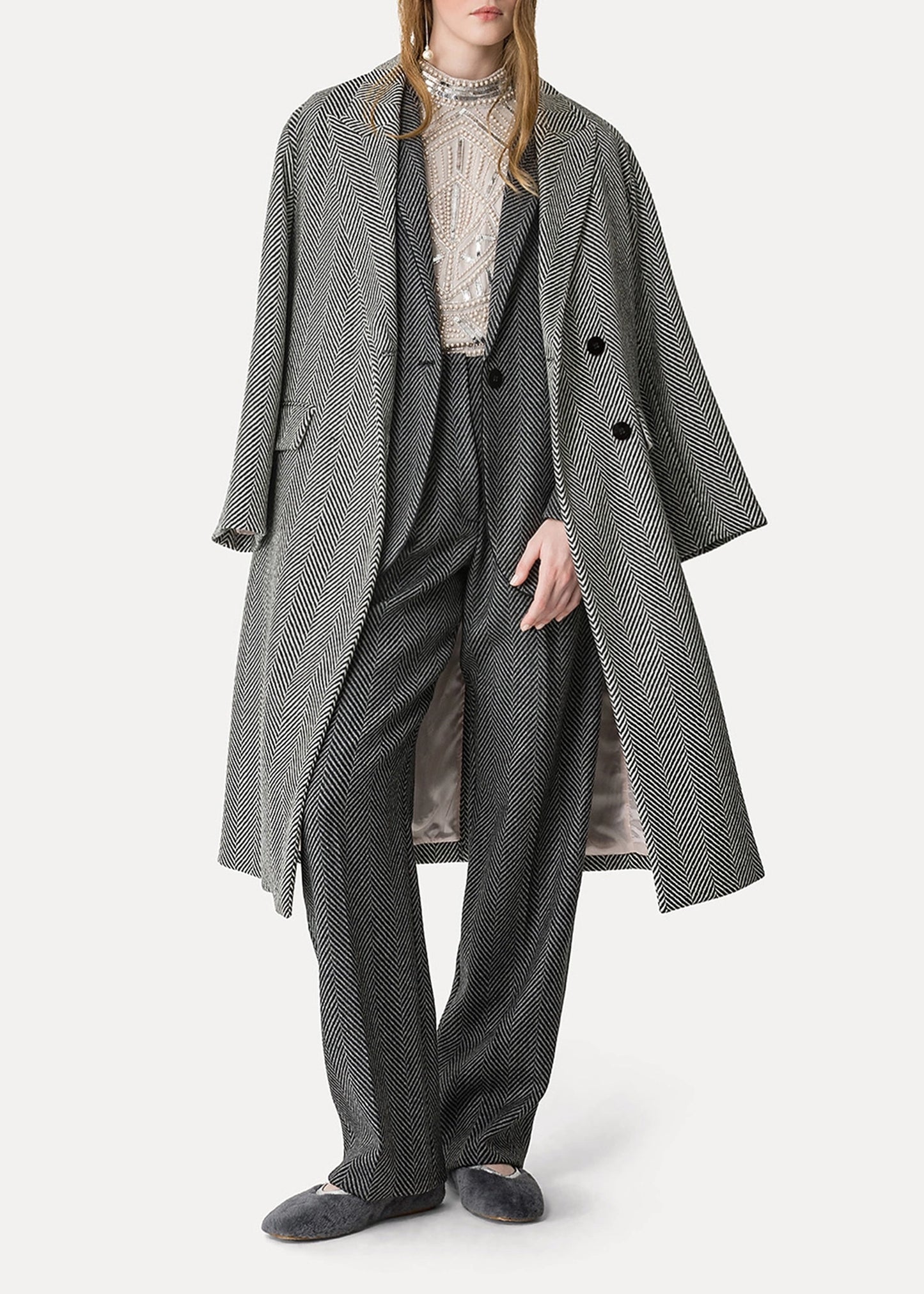 Forte-Forte-Long-Chevron-Wool-Coat