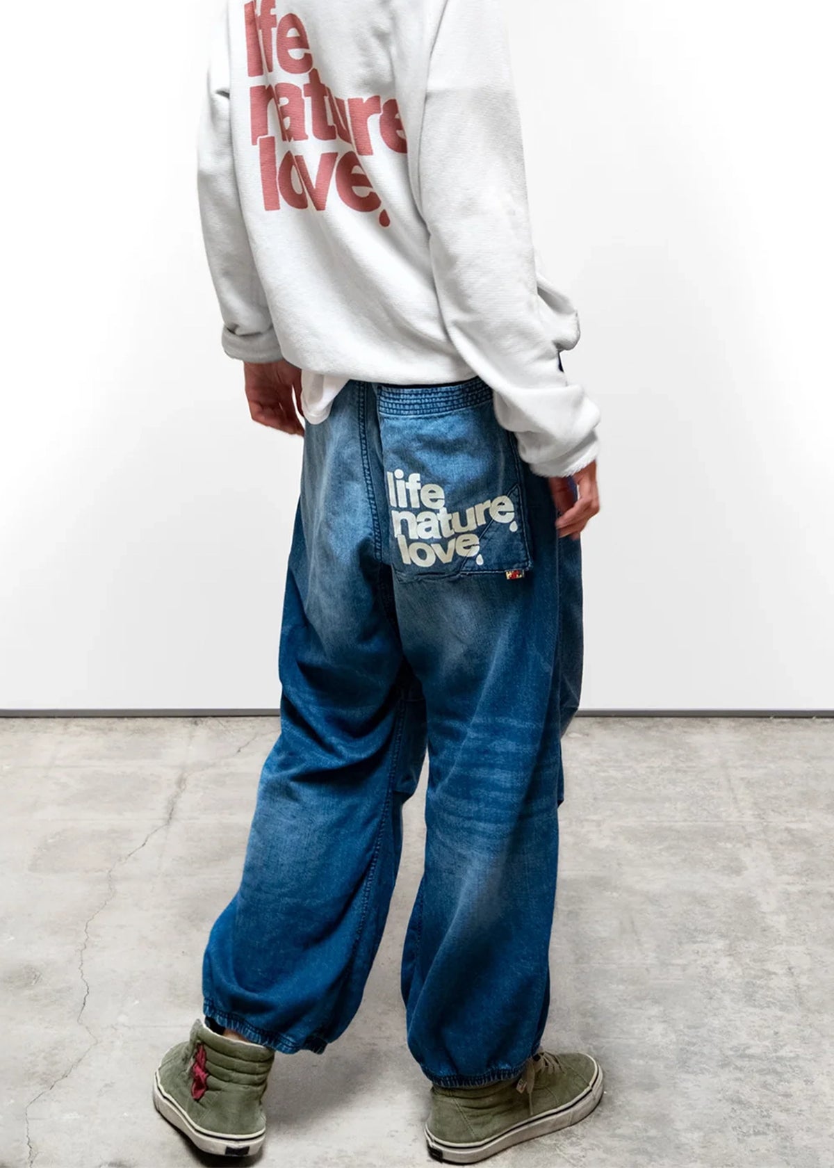 Freecity- LNL-INDIGO-WORKSHOP-UNIFORM-LOOSE-DRAWCORD-BIGGY-INDIGO-BLUES