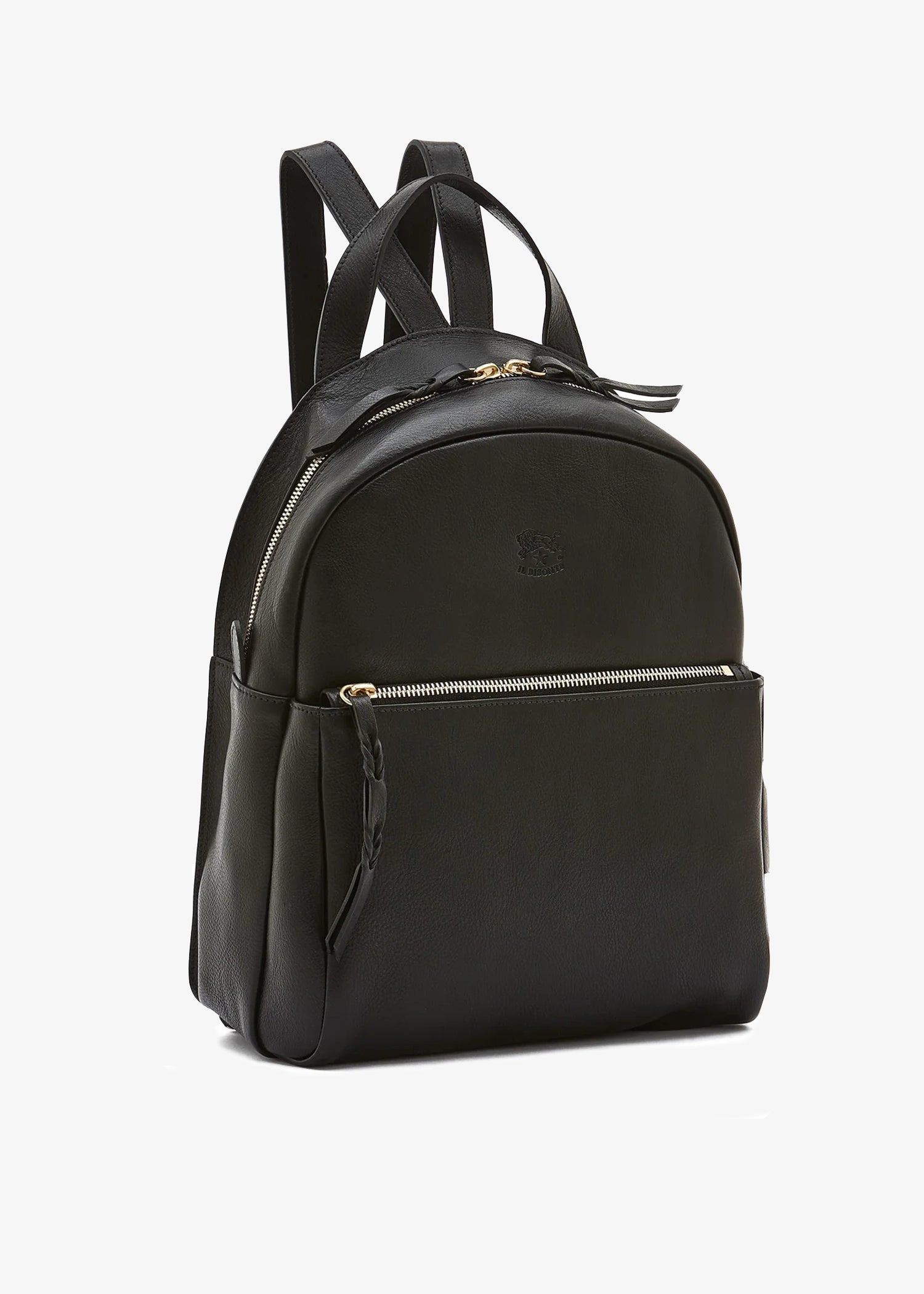 Il-Bisonte-Lungarno-Womens-backpack-black-leather