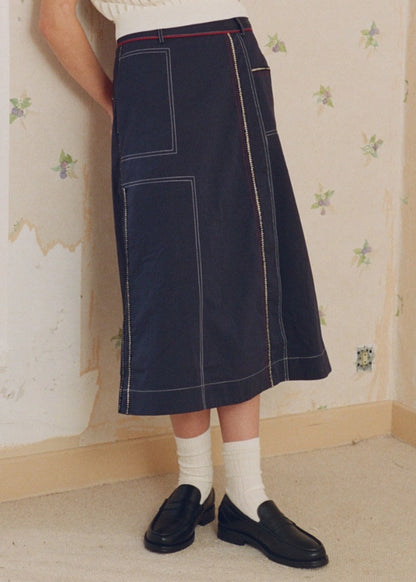 Le-Mont-Saint-Michel-Jaquime-Workwear-Skirt