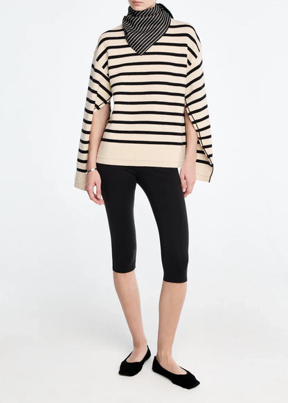 Maria-McManus-Ladder-Stitch-Crew-Ivory-Black-Stripe