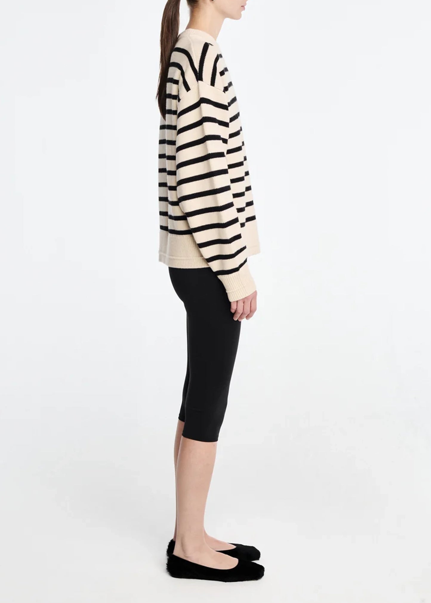 Maria-McManus-Ladder-Stitch-Crew-Ivory-Black-Stripe