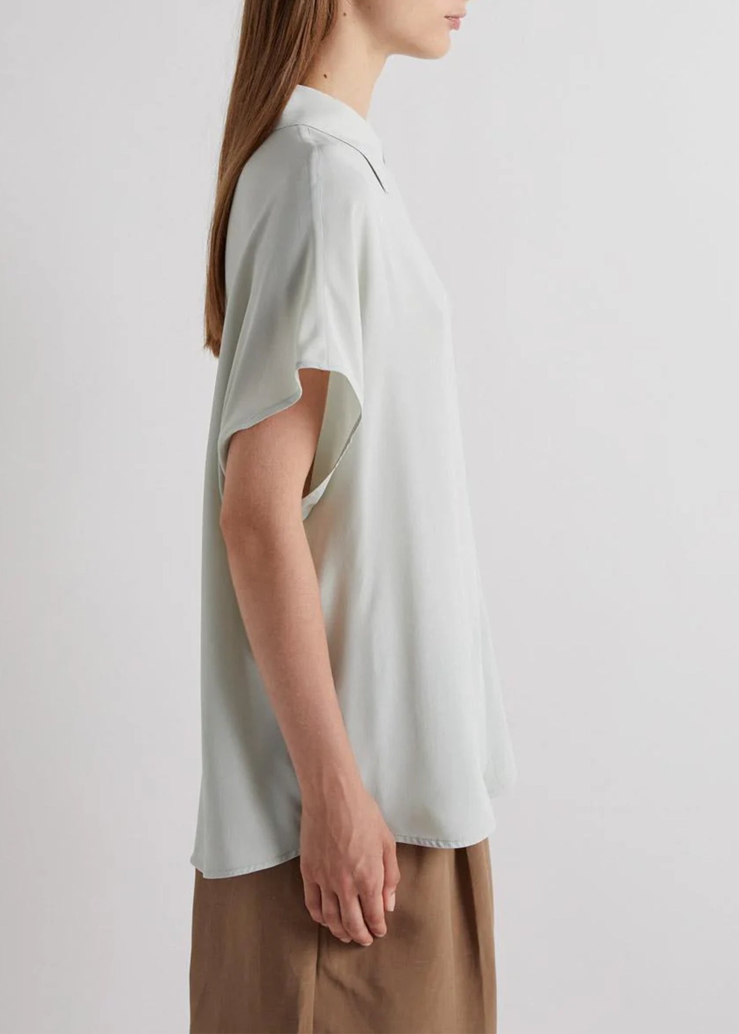 Meimeij-blouse-Soft Shirt-with-Dropped-Shoulders