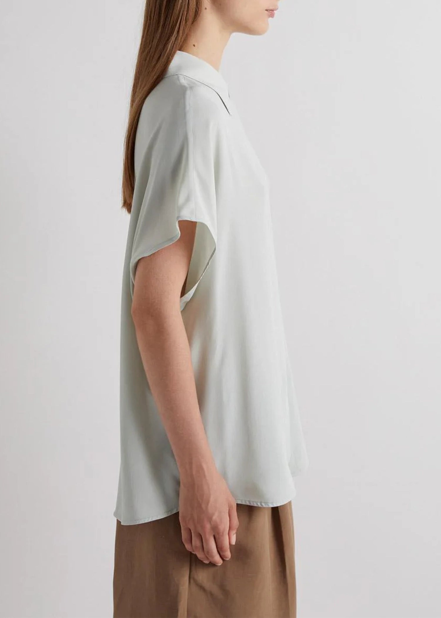 Meimeij-blouse-Soft Shirt-with-Dropped-Shoulders