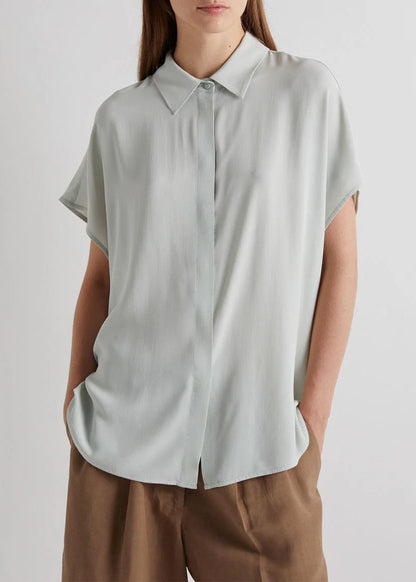 Meimeij-blouse-Soft Shirt-with-Dropped-Shoulders