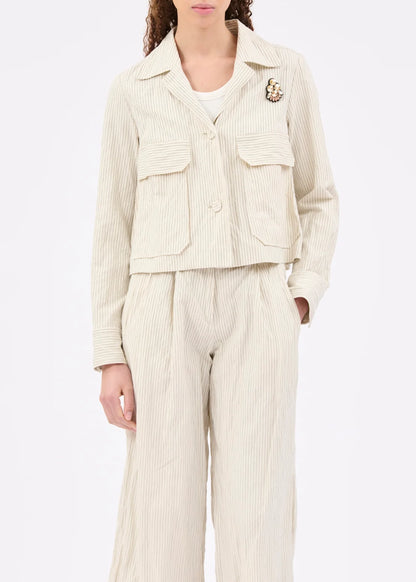 Odeeh-Pin-Stripe-Gabardine-Jacket-Ivory