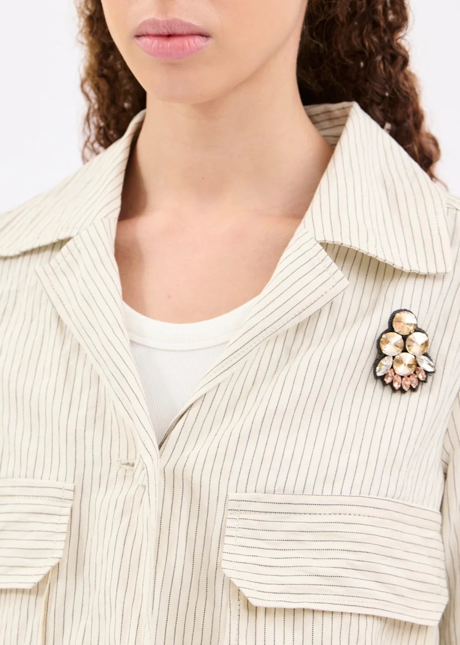 Odeeh-Pin-Stripe-Gabardine-Jacket-Ivory