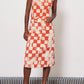 Raquel-Allegra-Check-Camel-Tomato-Dakar-Tank-Top