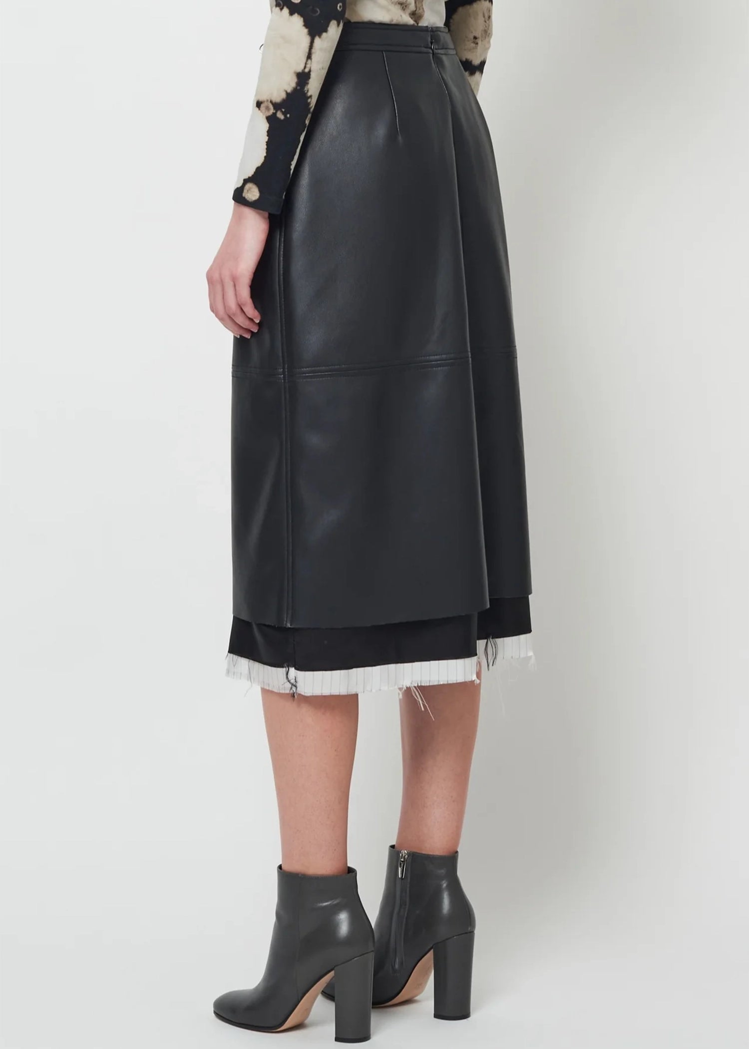 Raquel-Allegra-Faux-Leather-Black-Aurora-Skirt