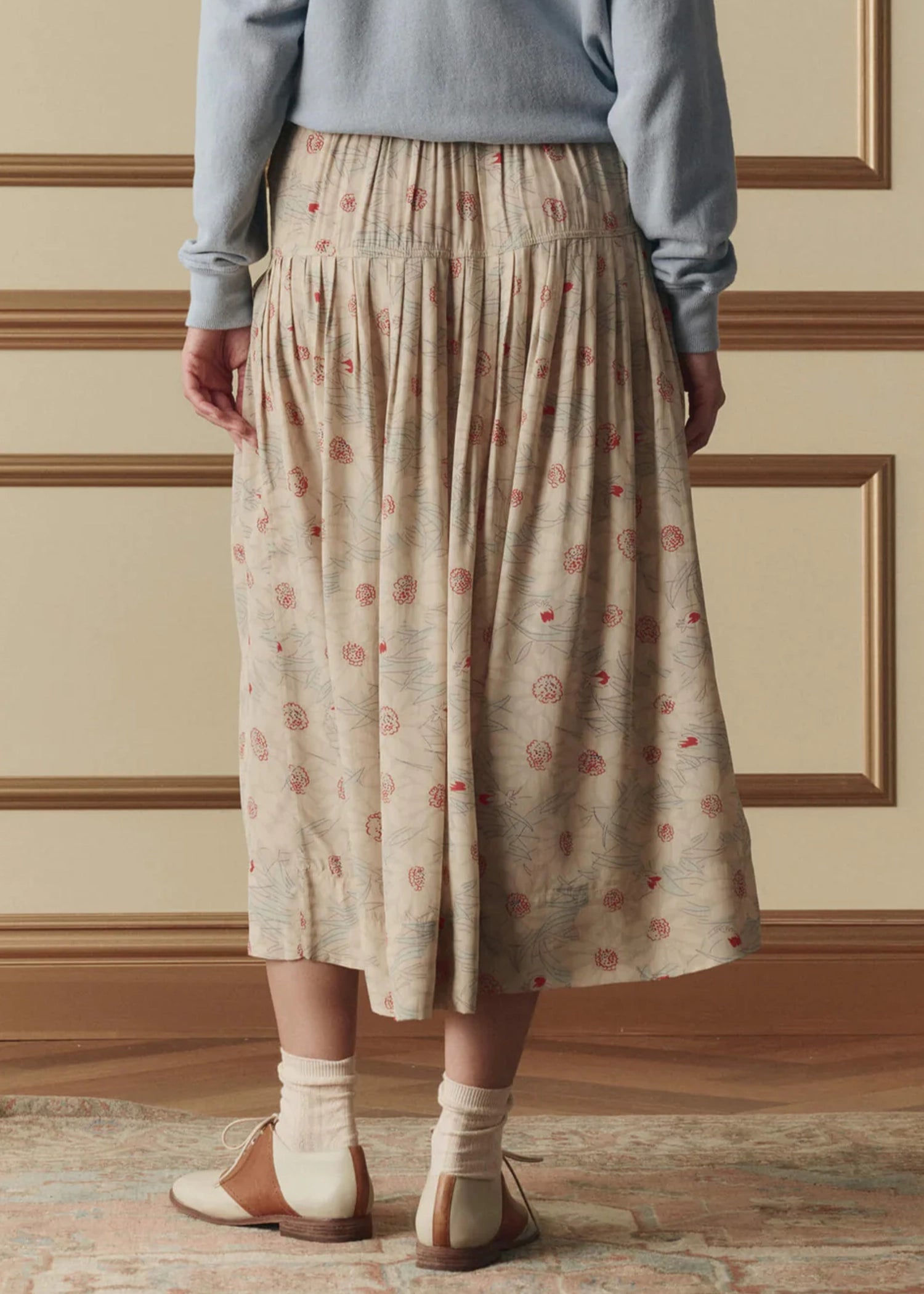The-Great-The-Highland-Skirt-Champagne-Scattered-Bloom