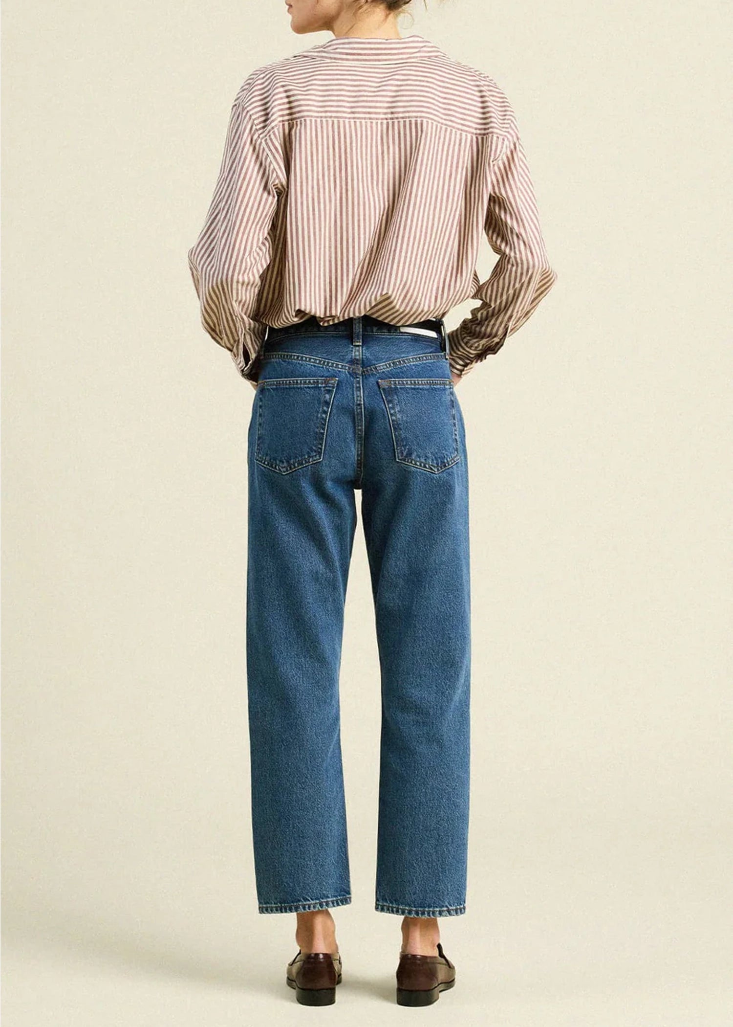 Trovata-Blake-Oversized-Shirt-Burgundy-Stripe