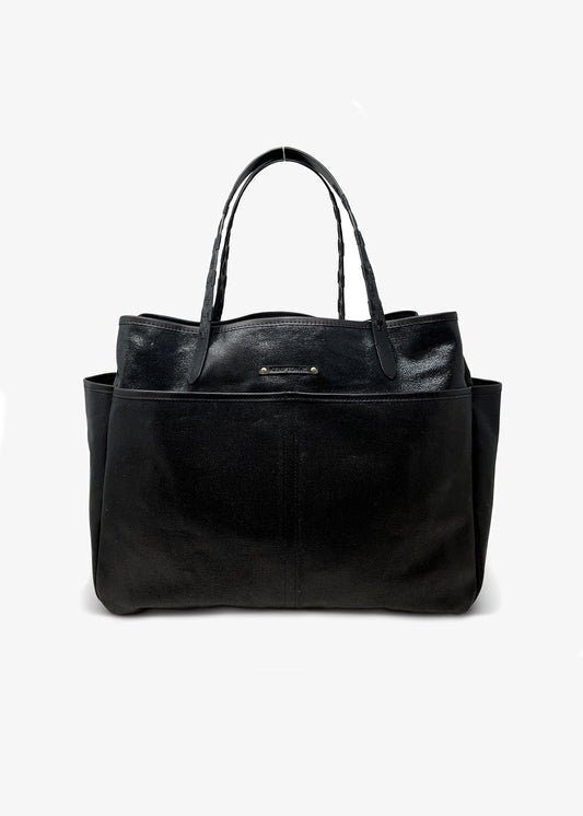 kempton-and-co-Slick-Black-Canvas-Tote