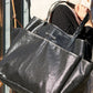 kempton-and-co-Slick-Black-Canvas-Tote