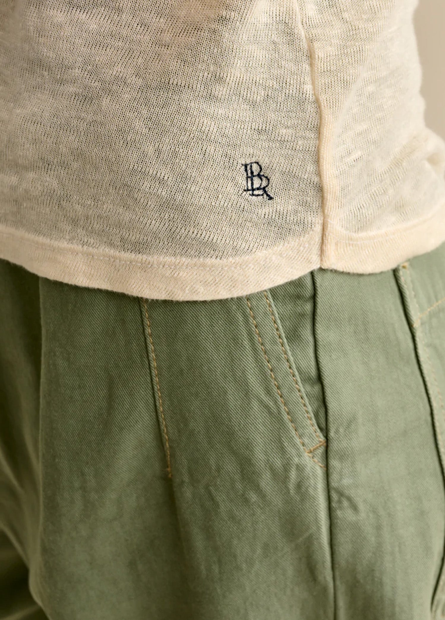 Bellerose-Seas-T-Shirt-Linen-Ecru