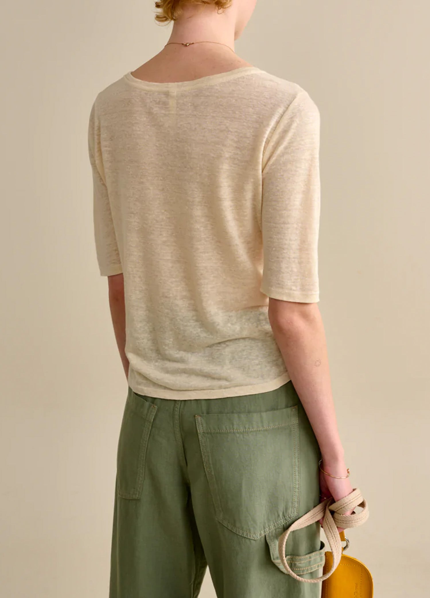 Bellerose-Seas-T-Shirt-Linen-Ecru