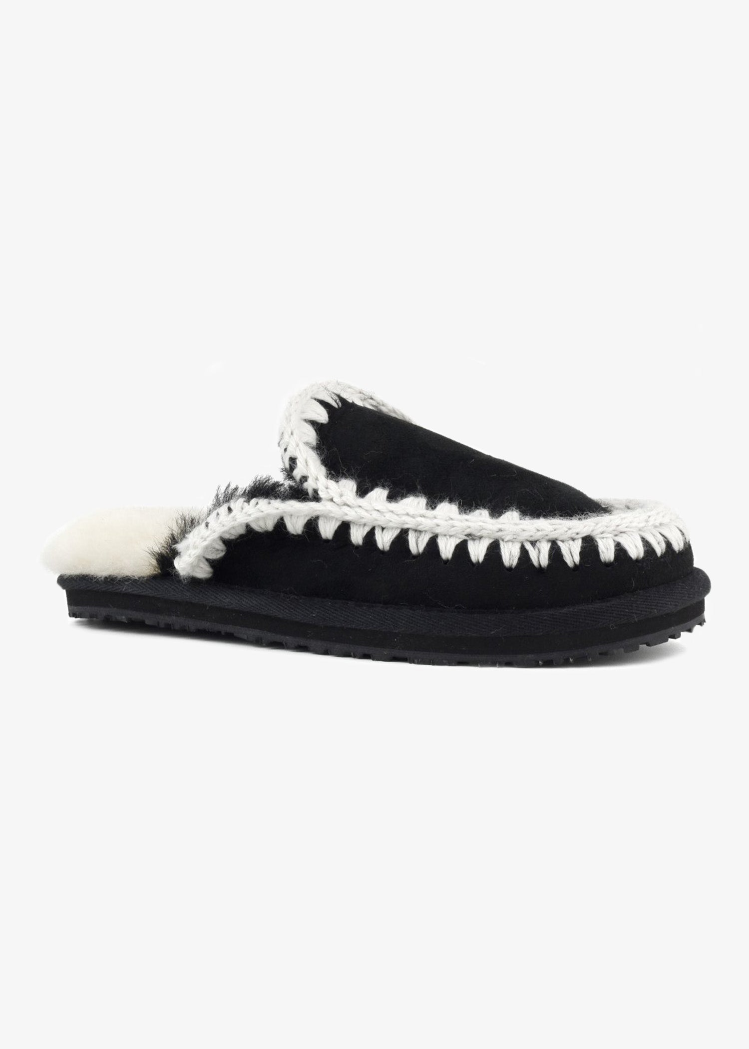 Mou Suede Slipper Full Eskimo Stitch