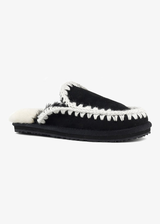 Mou Suede Slipper Full Eskimo Stitch